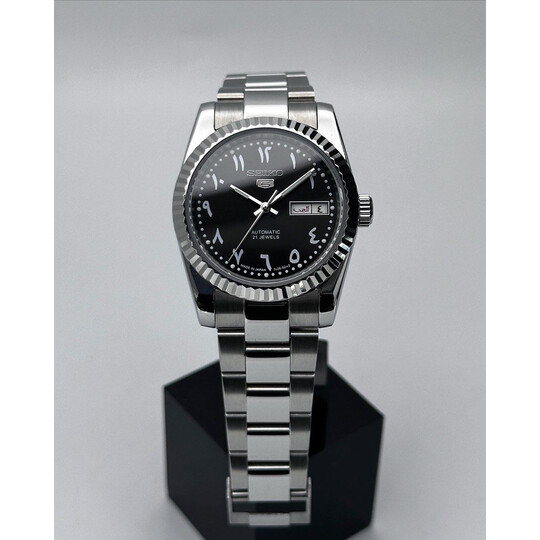 Custom Seiko Mod • Triple Arabic Black Datejust • 36mm